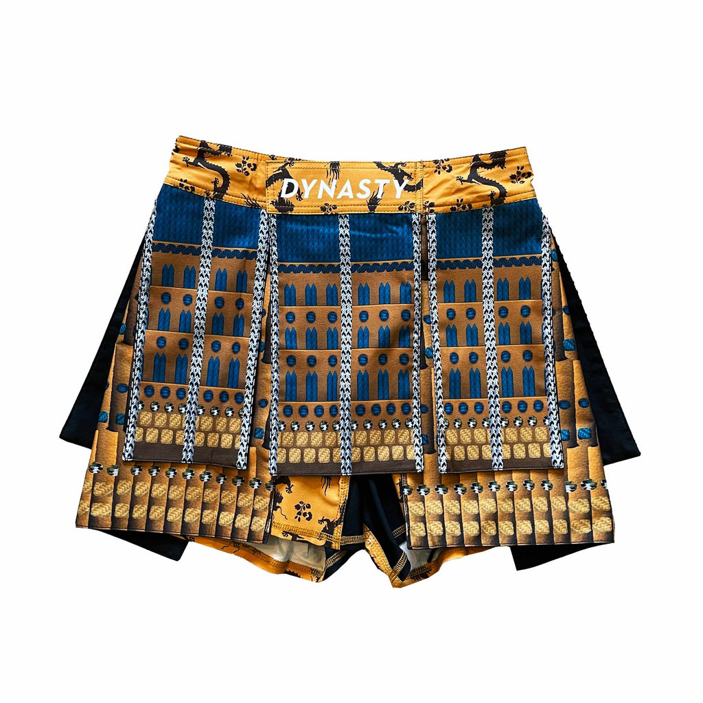 Bushido Samurai Armor Fight Shorts (Gold)-Armor Shorts - Dynasty Clothing MMA