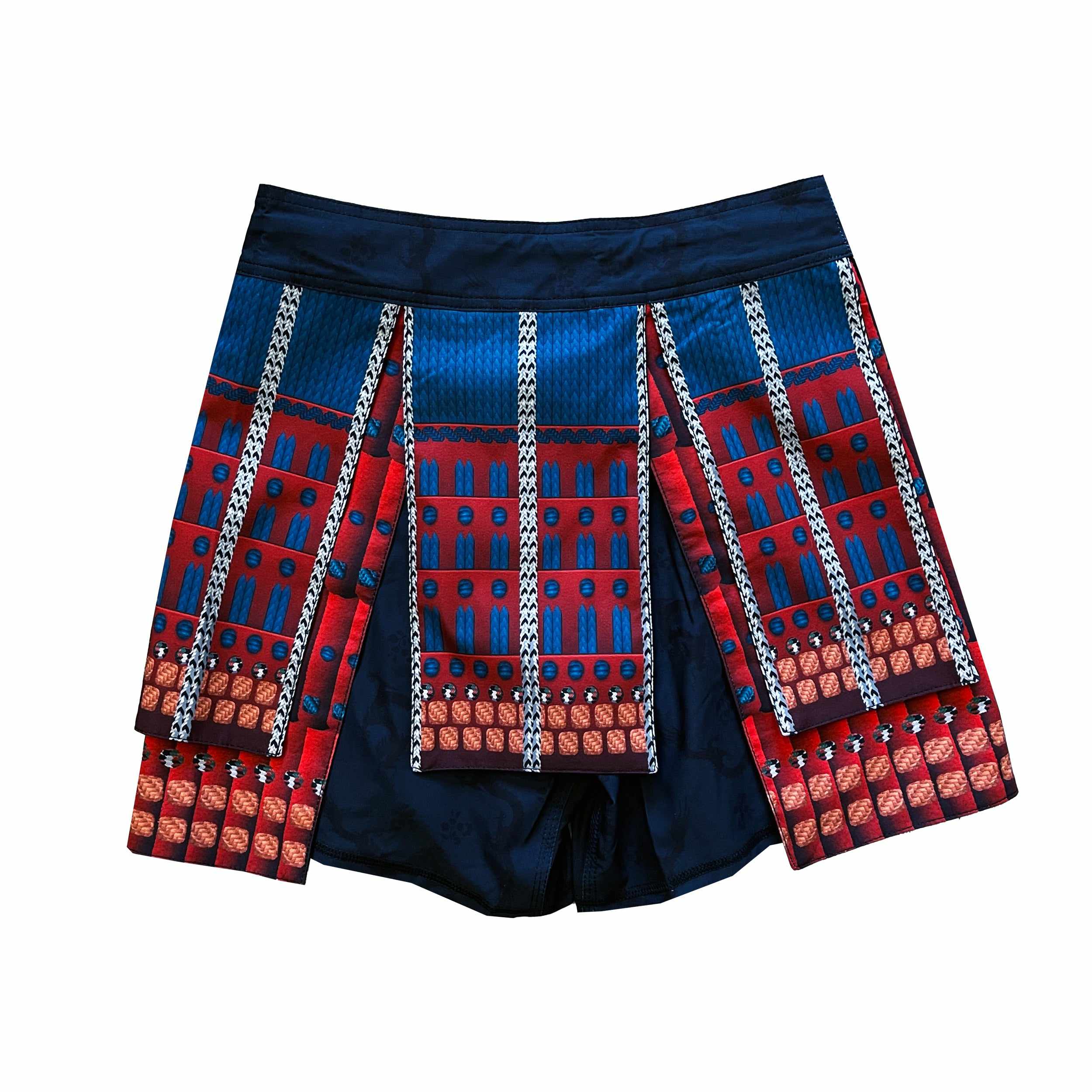 Bushido Samurai Armor Fight Shorts (Red)-Armor Shorts - Dynasty Clothing MMA