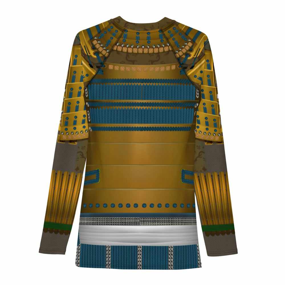 Bushido Samurai Armor Rash Guard (Gold)-Rash Guards - Dynasty Clothing MMA