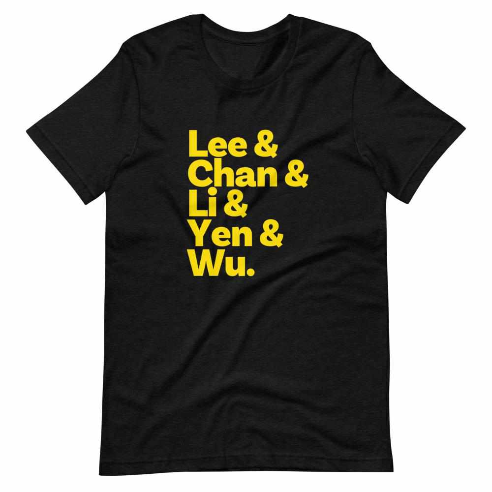 Chinese Martial Arts Legends T-Shirt (Yellow)-T-Shirts - Dynasty Clothing MMA