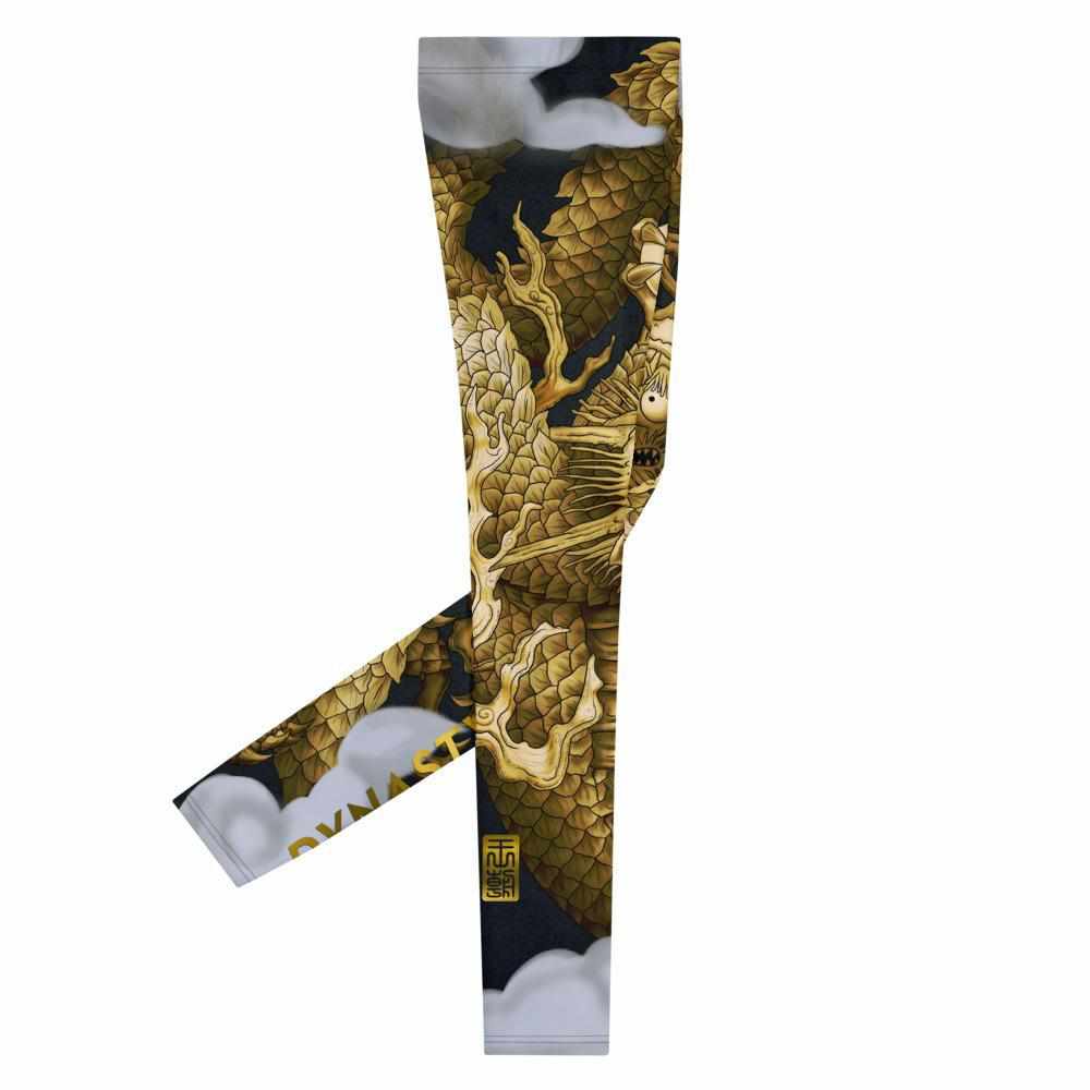 Dragon Lord Grappling Spats (Golden)-Grappling Spats / Tights - Dynasty Clothing MMA
