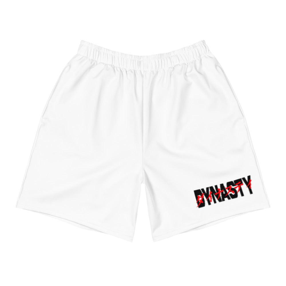 Dynasty Cyberpunk Katakana Active Training Workout Shorts (White)-Training Shorts - Dynasty Clothing MMA