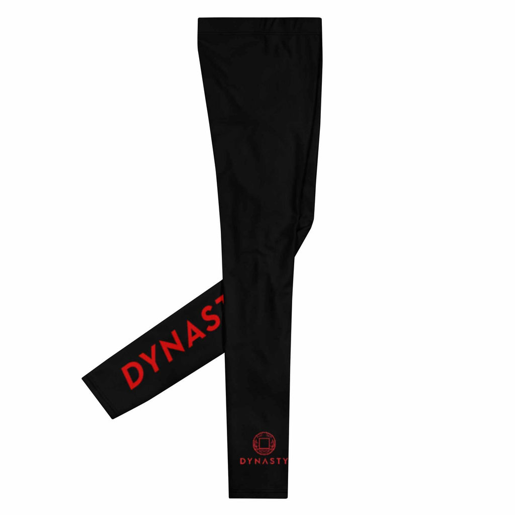 Dynasty Emblem Grappling Spats (Black)-Grappling Spats / Tights - Dynasty Clothing MMA