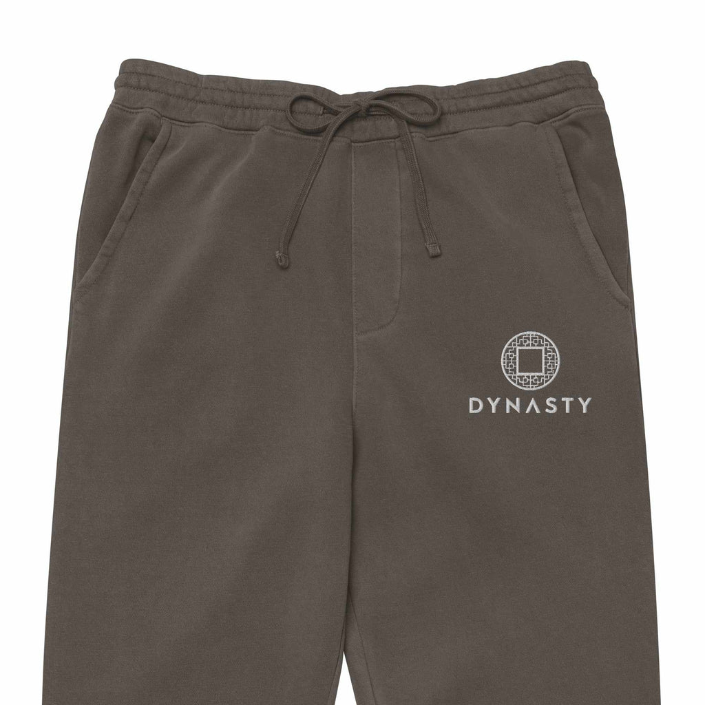 Dynasty Emblem Vintage Dyed Embroidered Sweatpants-Pants - Dynasty Clothing MMA