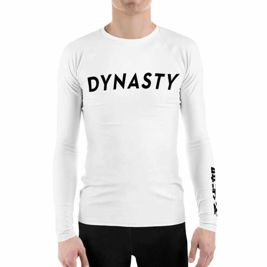 Dynasty IBJJF Competition Rash Guard (White)-Rash Guards - Dynasty Clothing MMA