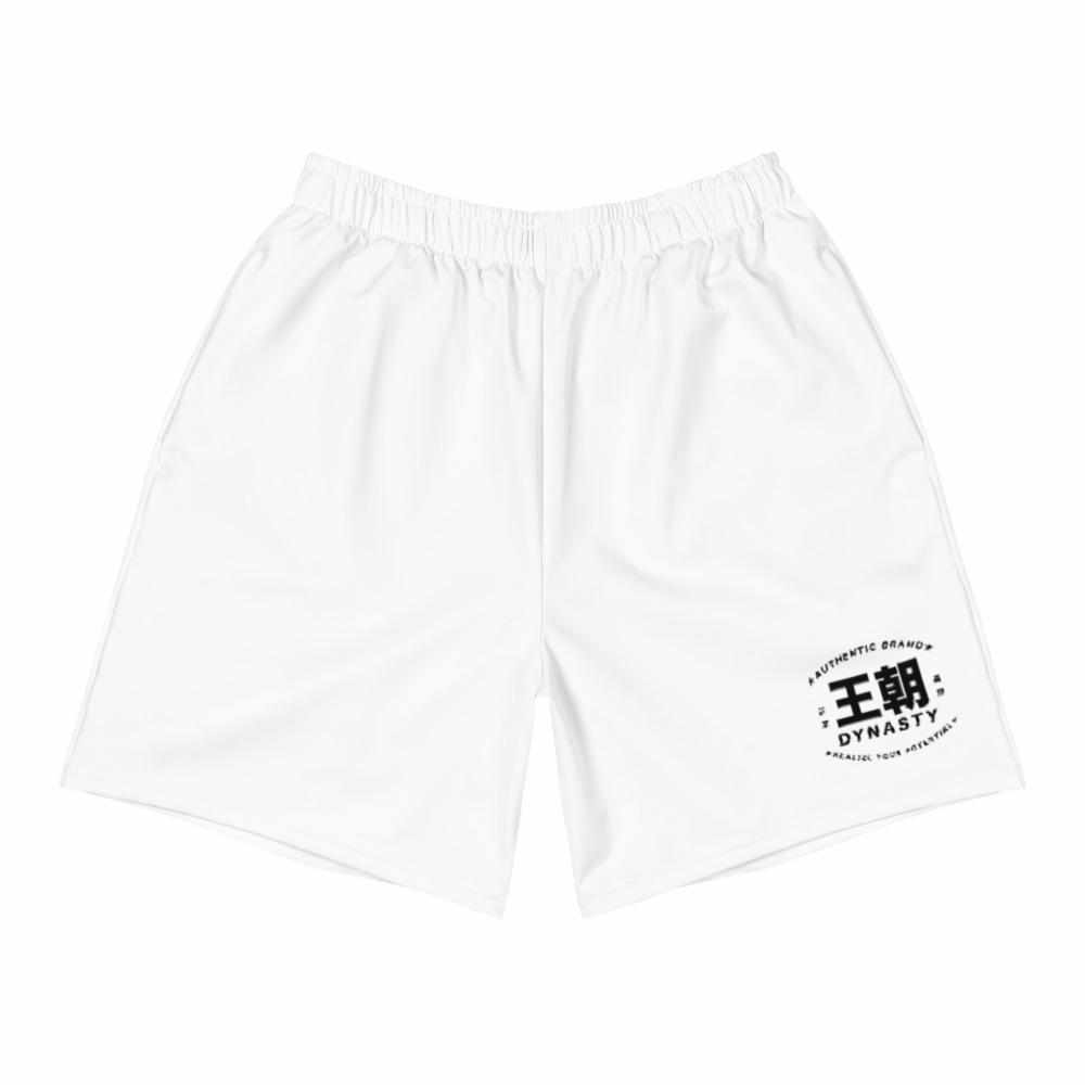 Dynasty Realize Your Potential Active Training Workout Shorts (White)-Training Shorts - Dynasty Clothing MMA