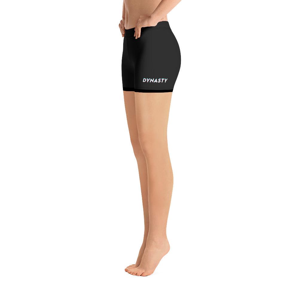 Dynasty Signature Women's Yoga Bike Shorts (Black)-Compression Shorts - Dynasty Clothing MMA