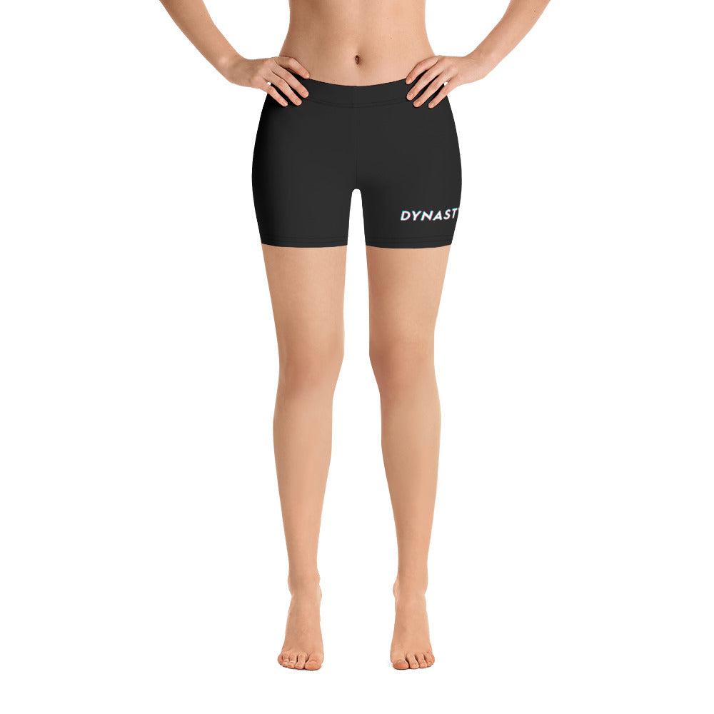 Dynasty Signature Women's Yoga Bike Shorts (Black)-Compression Shorts - Dynasty Clothing MMA