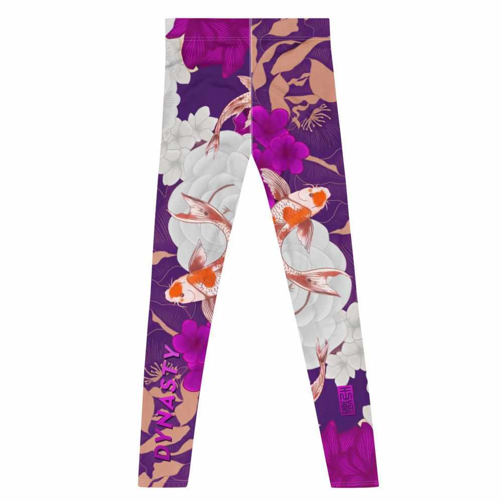 Koi Garden Grappling Spats (Pink / Purple)-Grappling Spats / Tights - Dynasty Clothing MMA
