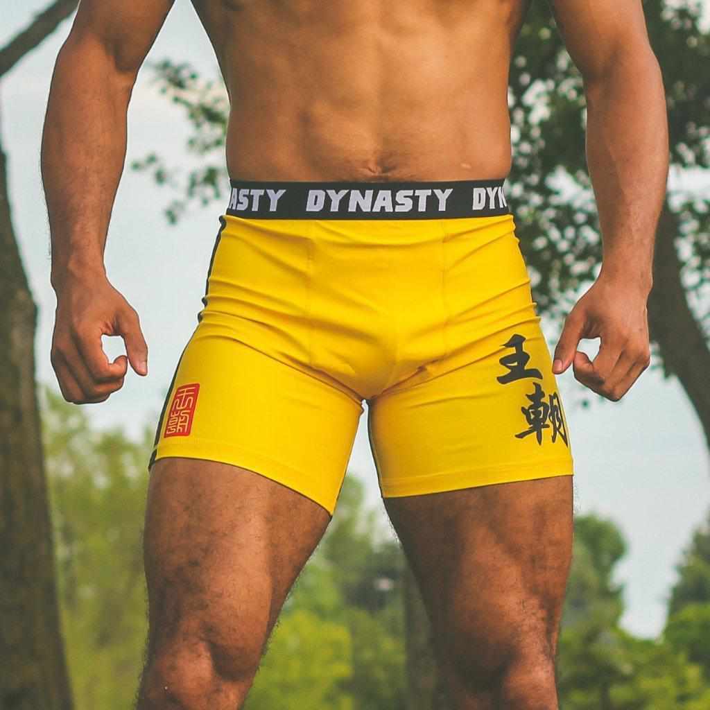 Legendary Spirit Elite Vale Tudo Shorts (Yellow)-Vale Tudo Shorts - Dynasty Clothing MMA