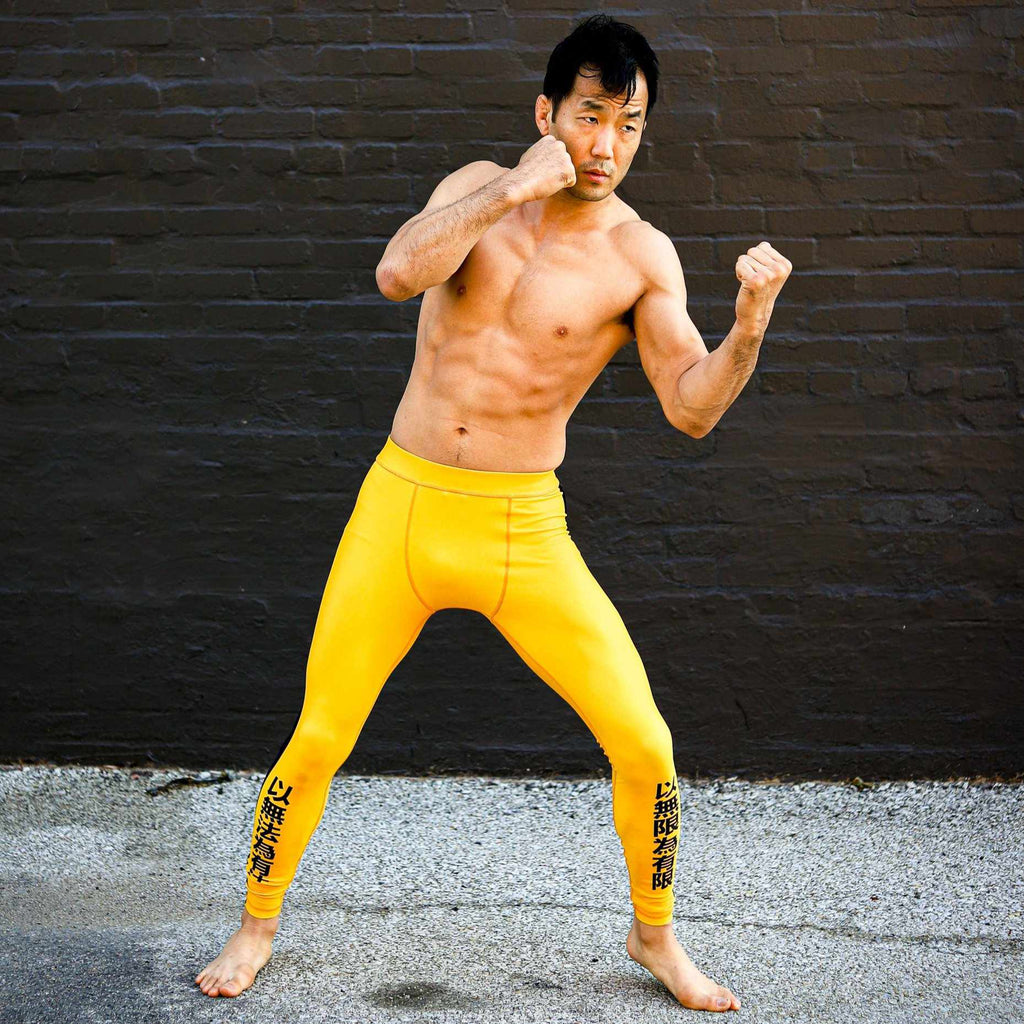 Legendary Spirit Grappling Spats (Tiger Orange)-Grappling Spats / Tights - Dynasty Clothing MMA