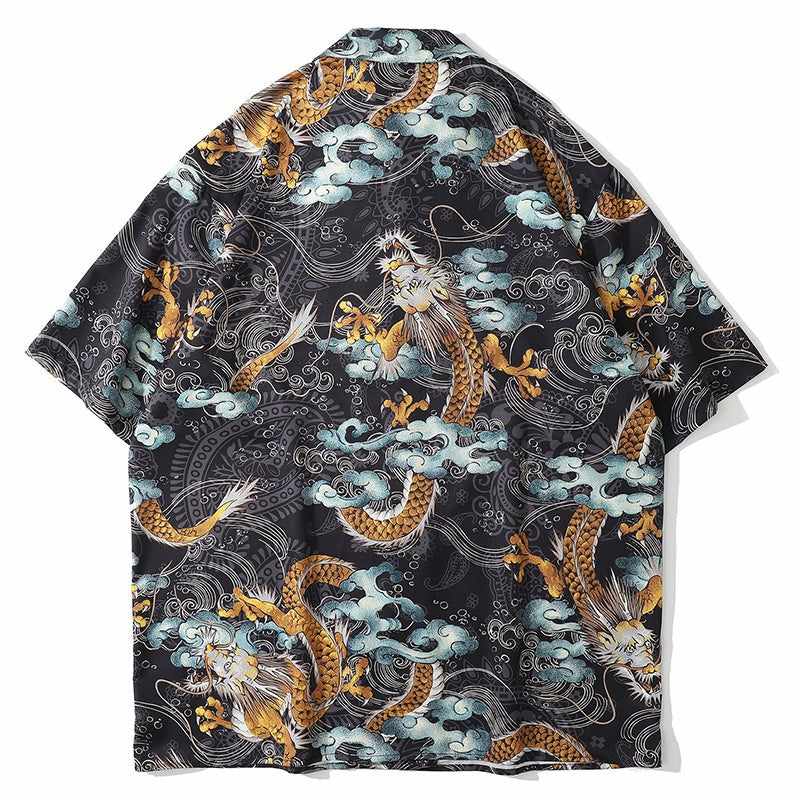Neo Brawler Dragon Skies Hawaiian Beach Shirt-Neo Dynasty - Dynasty Clothing MMA