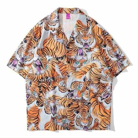 Neo Brawler Tiger Mirage Hawaiian Beach Shirt-Neo Dynasty - Dynasty Clothing MMA