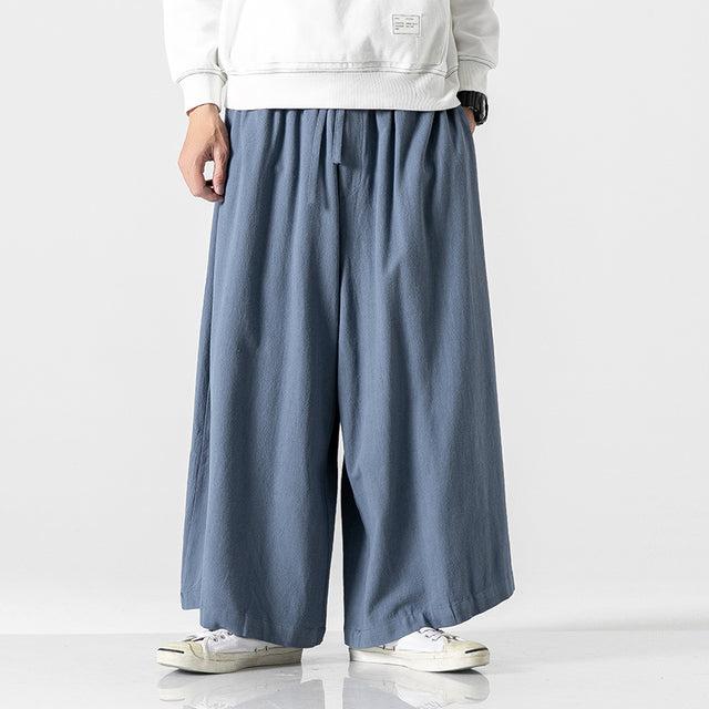 Neo Japan Samurai Hakama Style Plain Skirt Pants-Neo Dynasty - Dynasty Clothing MMA