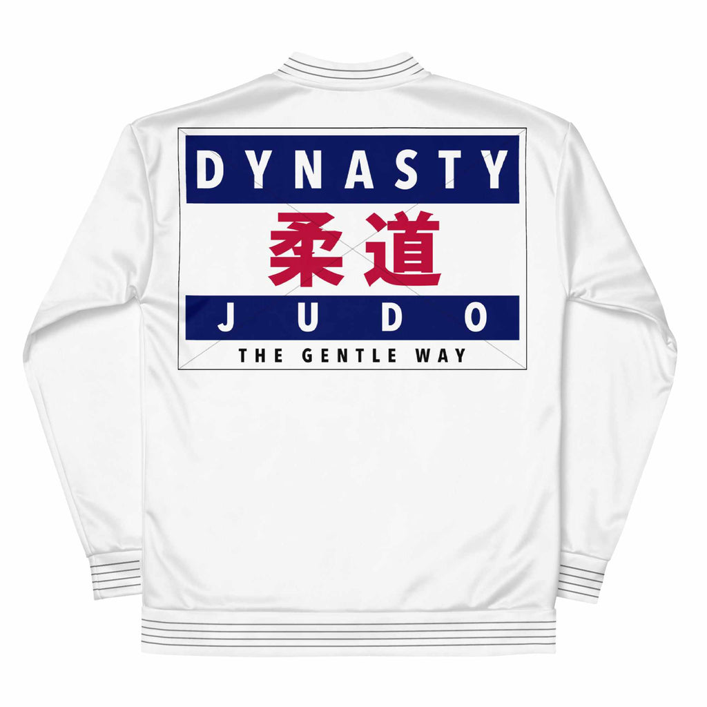 柔道 Judo "The Gentle Way" Bomber Jacket (White)-Bomber Jacket - Dynasty Clothing MMA