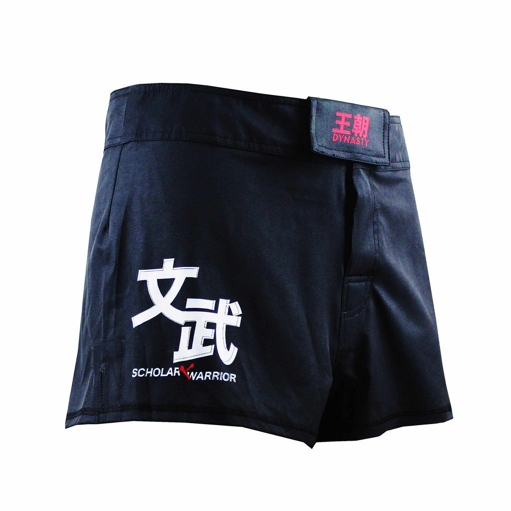 Scholar Warrior MMA Fight Shorts (Black)-Fight / Grappling Shorts - Dynasty Clothing MMA