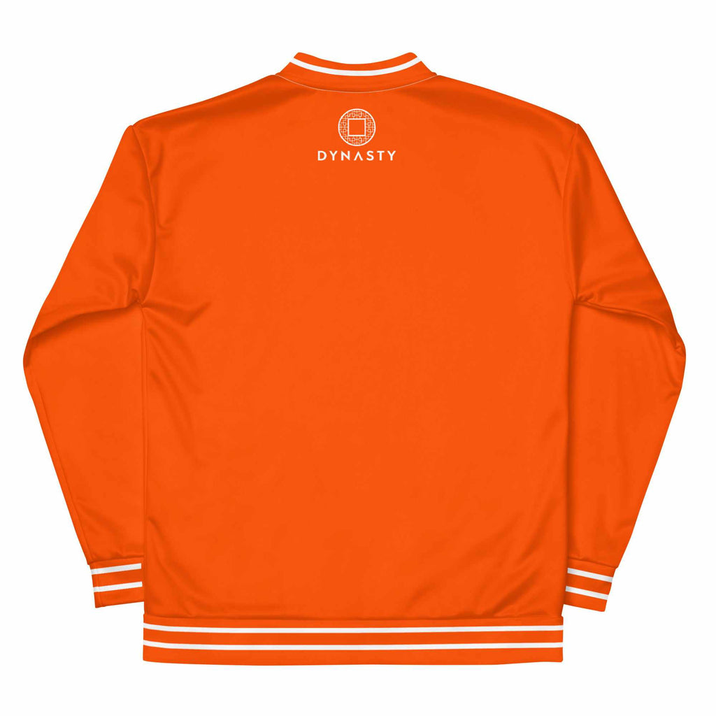 少林功夫 Shaolin Kung Fu Bomber Jacket (Orange)-Bomber Jacket - Dynasty Clothing MMA
