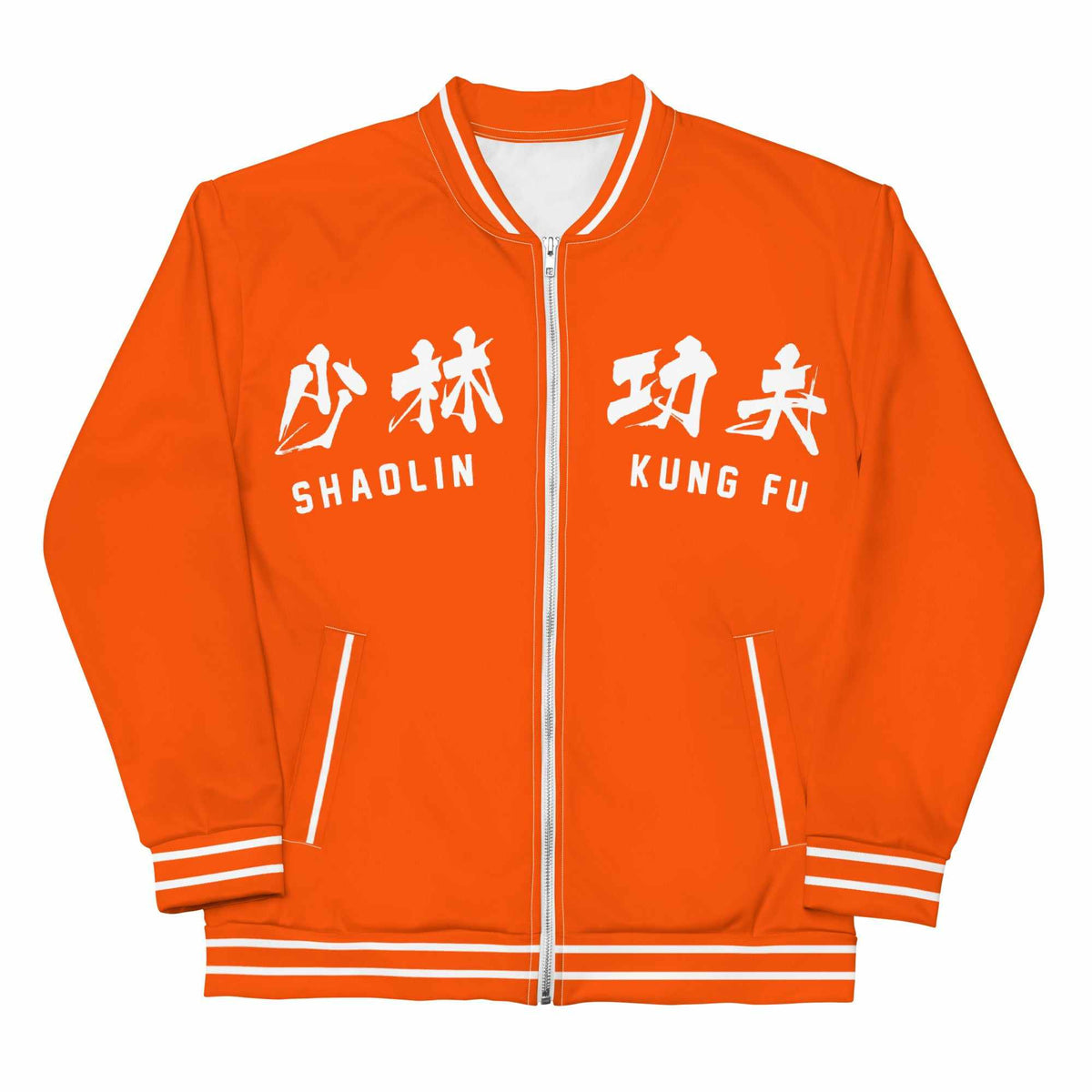 少林功夫 Shaolin Kung Fu Bomber Jacket (Orange) – Dynasty Clothing