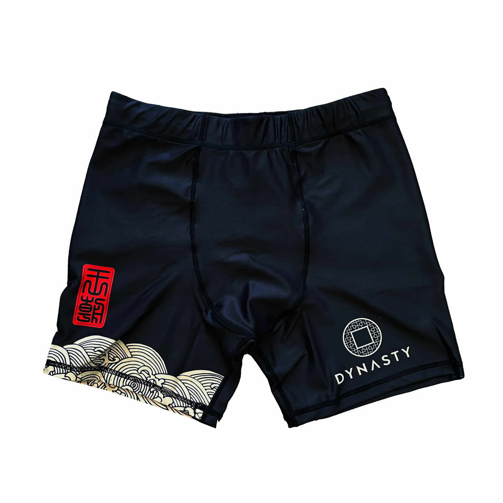 Storm Riders Elite Compression Shorts (Vale Tudo) (Black)-Compression Shorts - Dynasty Clothing MMA