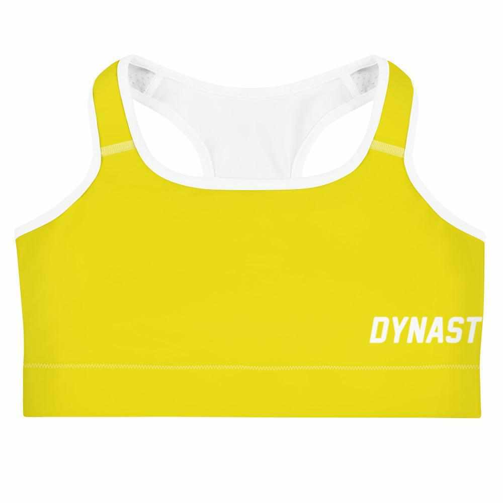 Yellow Ranger Sports Bra-Sports Bra - Dynasty Clothing MMA
